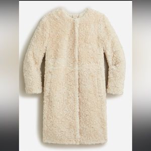 JCREW Collection topcoat in recycled sherpa